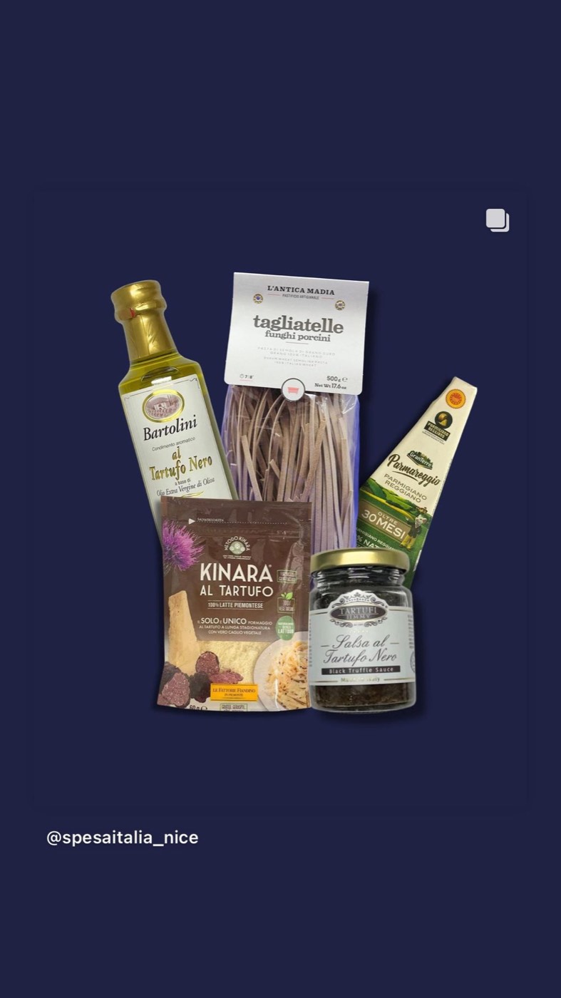 Box cadeau spéciale truffe : tagliatelles, huile et sauce au tartufo nero — Spesa Italia